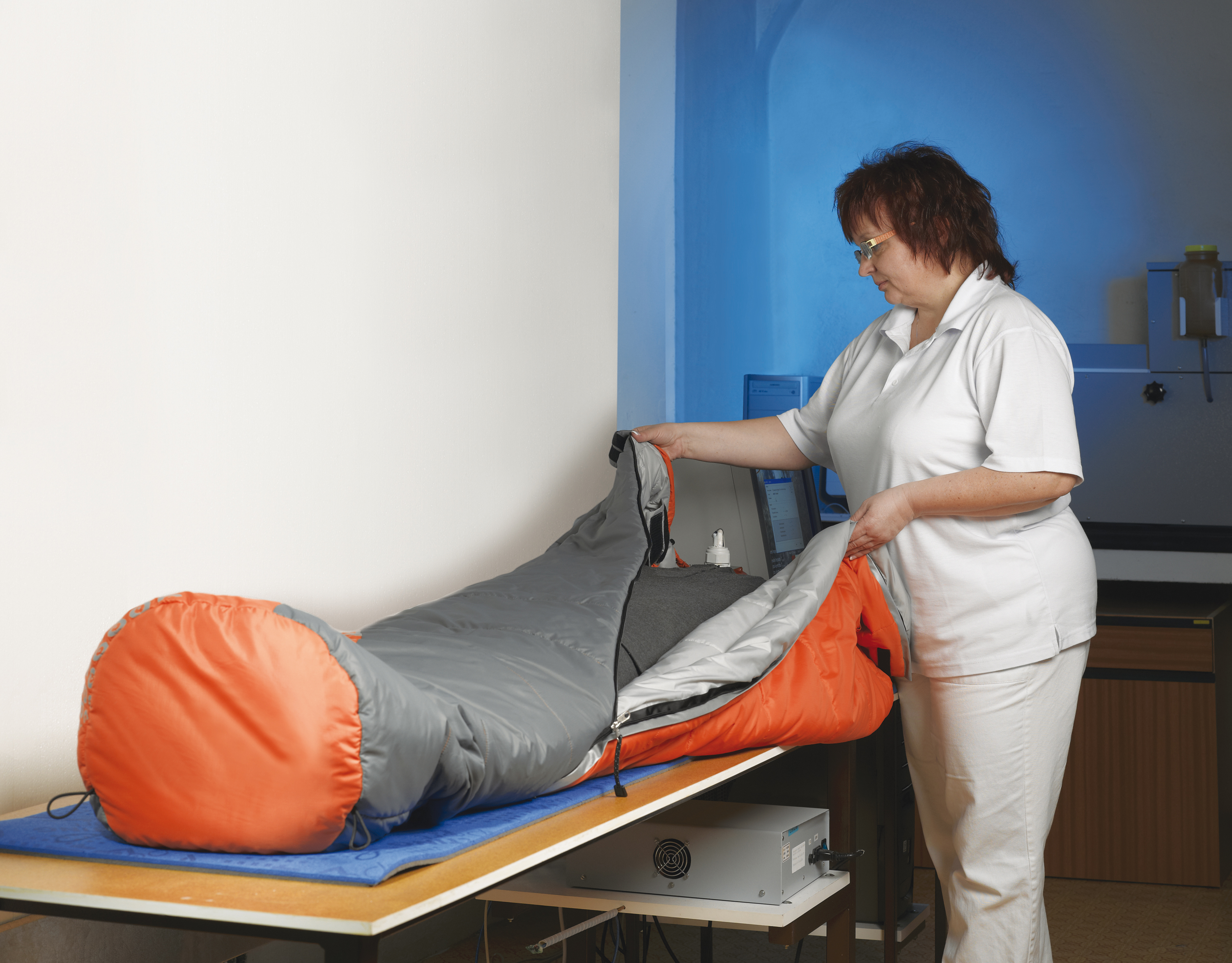 Zař&iacute;zen&iacute; pro měřen&iacute; tepeln&yacute;ch vlastnost&iacute; spac&iacute;ch pytlů